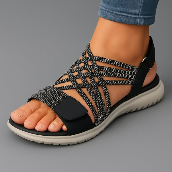 Leichte Orthopädische Sandalen Orthopedic Sandals in Black