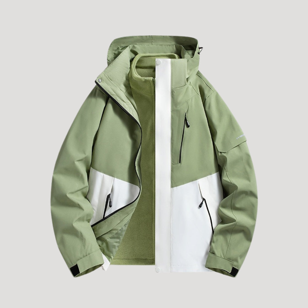 Lightweight Waterproof Winter Jacket for Women in Green