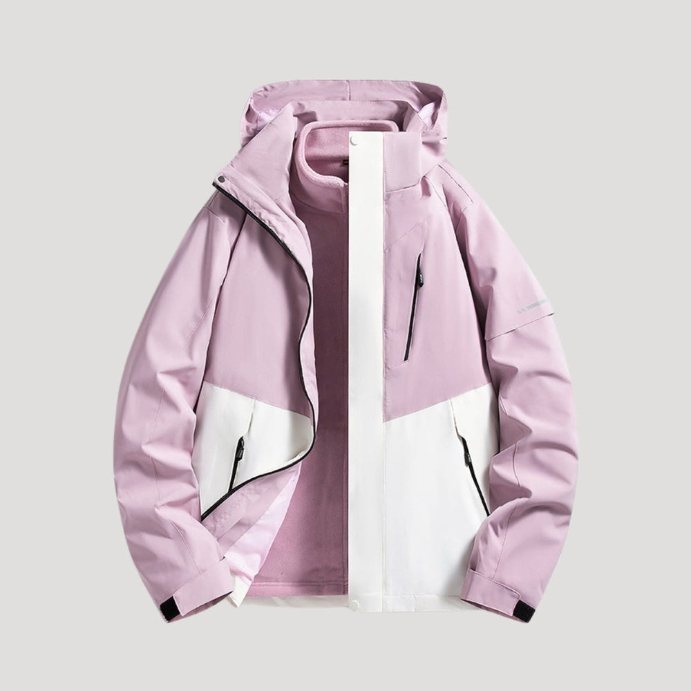 Lightweight Waterproof Winter Jacket for Women in Light Purple