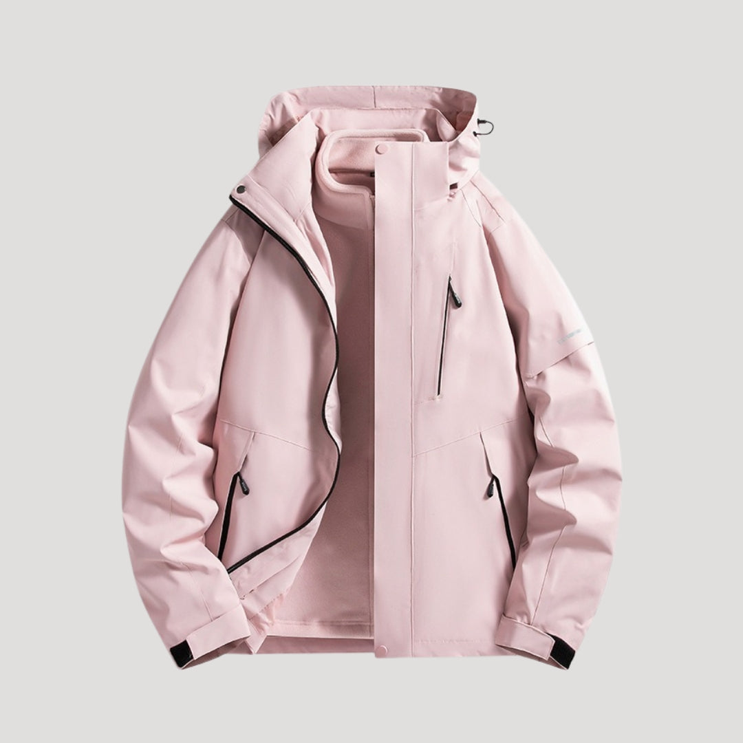 Lightweight Waterproof Winter Jacket for Women in Pink