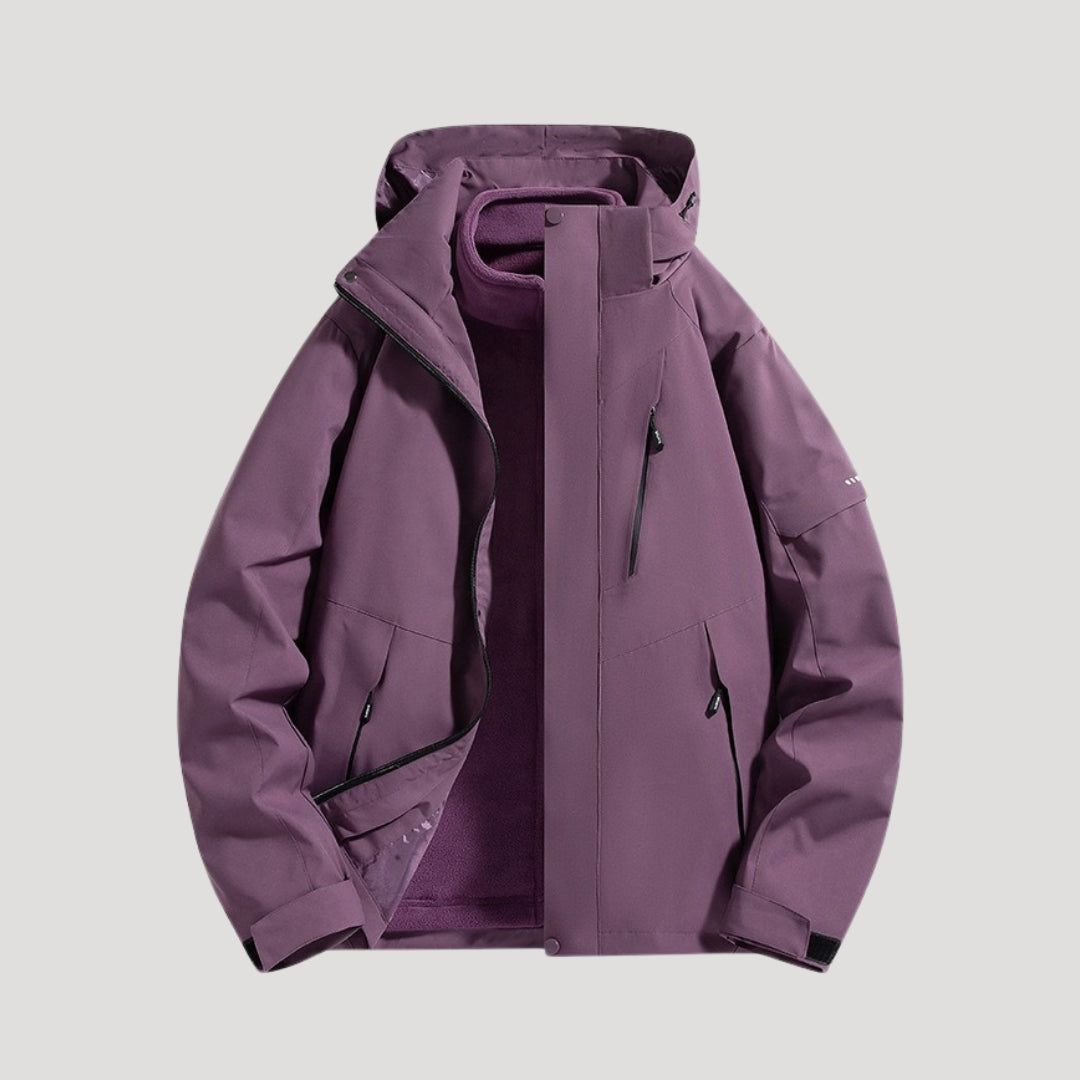 Lightweight Waterproof Winter Jacket for Women in Purple