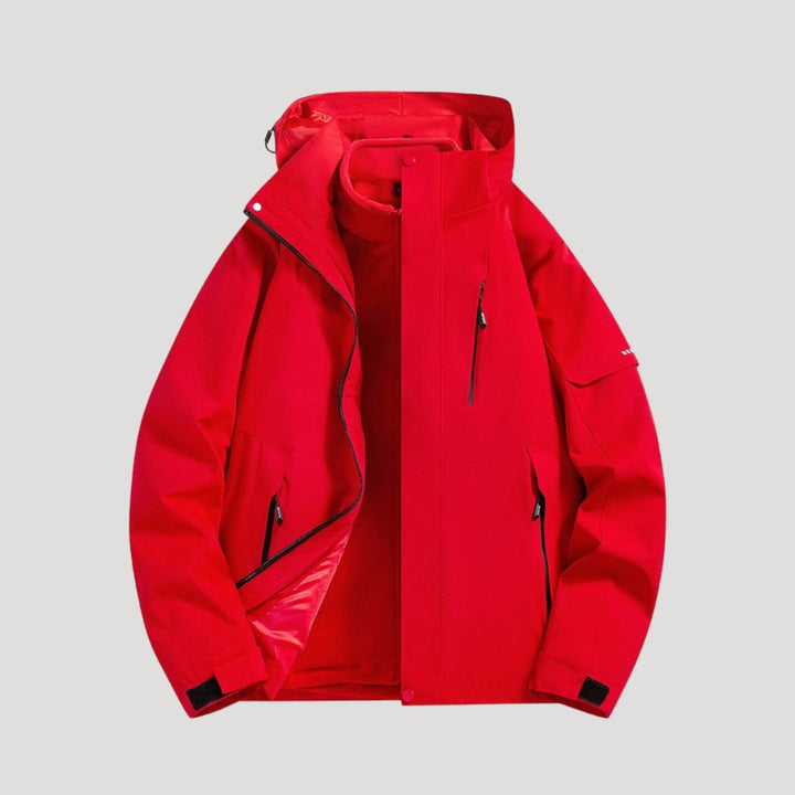 Lightweight Waterproof Winter Jacket for Women in Red