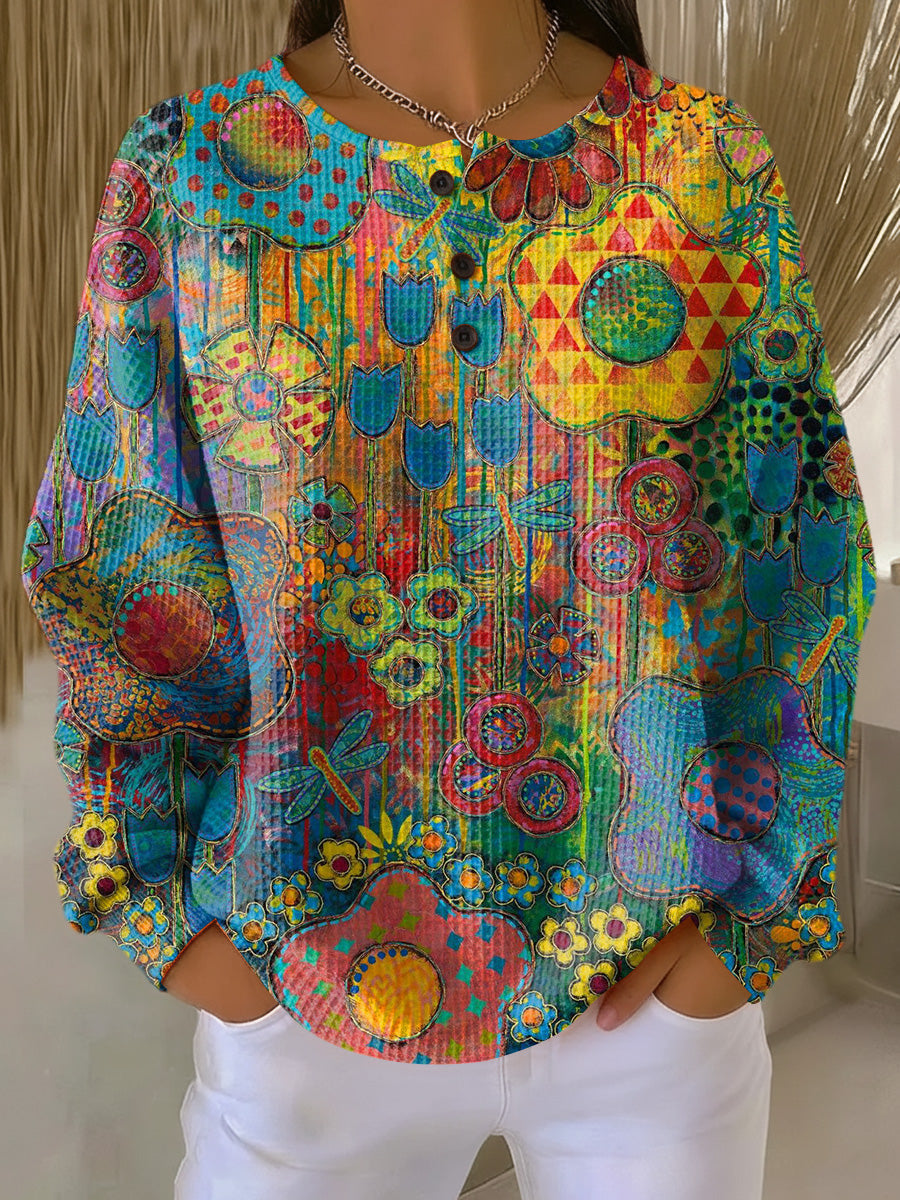 Mae Colourful Jumper with Floral Pattern Foto 1