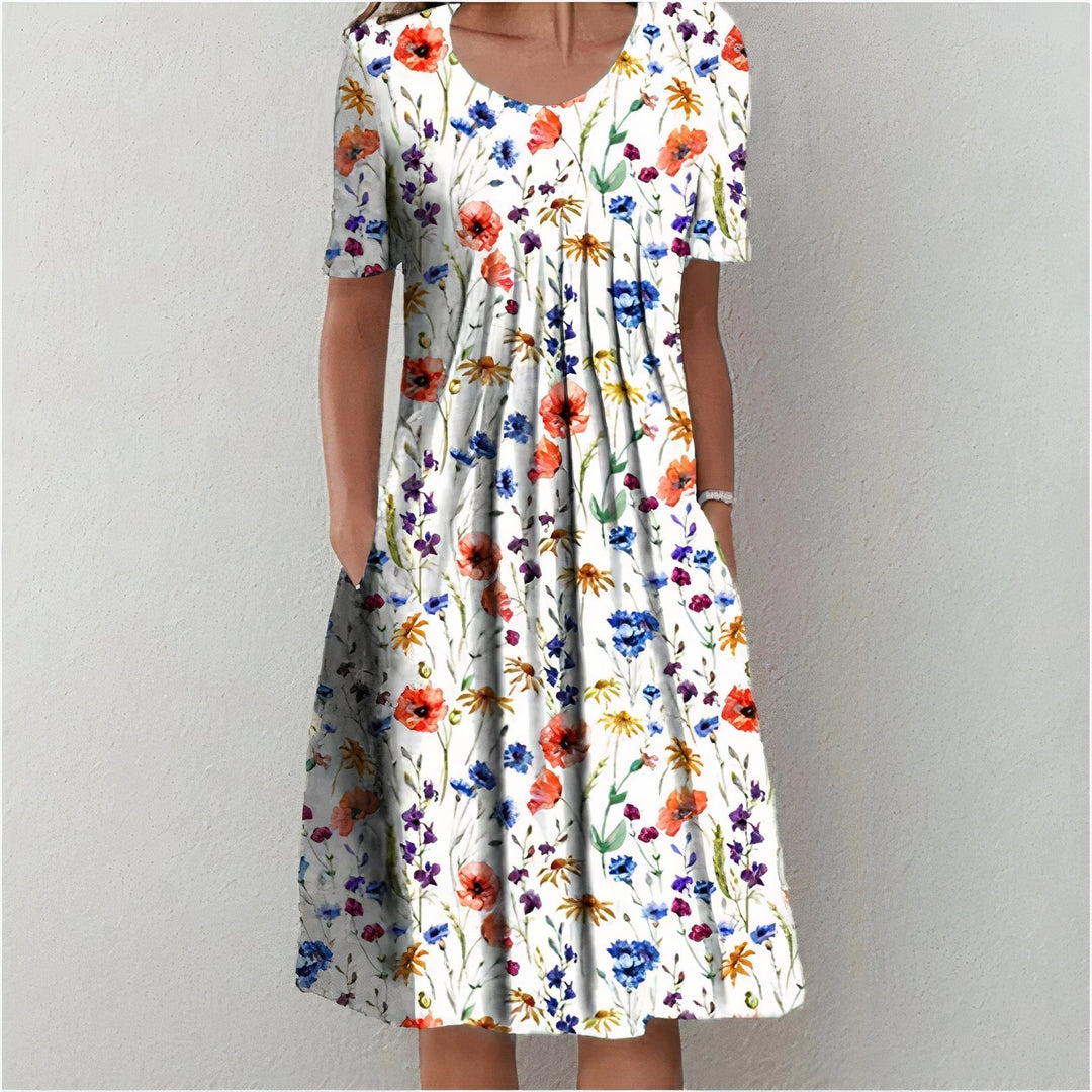 Maisie Floral Summer Dress with V-Neck Foto 2
