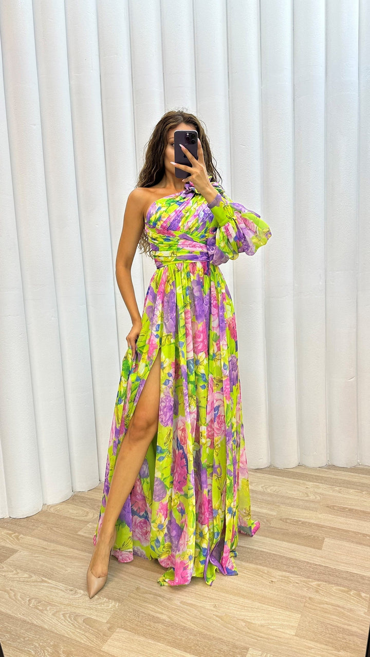 Martha Floral One-Shoulder Summer Maxi Dress Foto 2