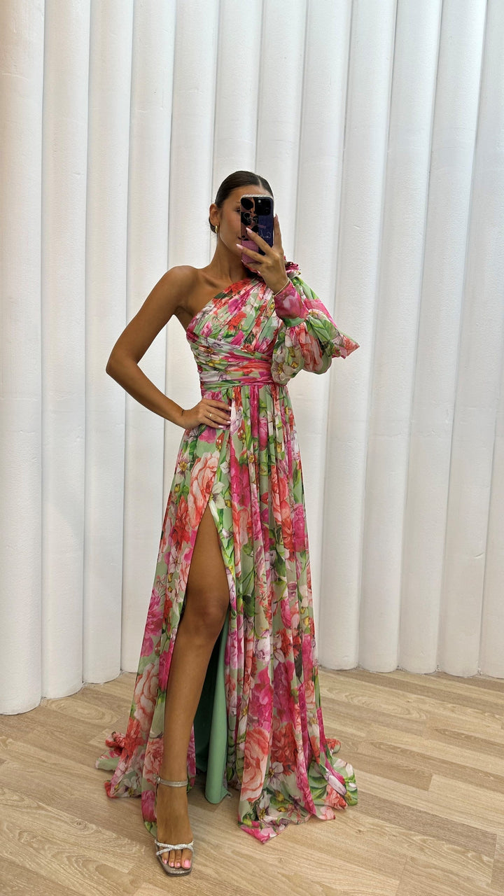 Martha Floral One-Shoulder Summer Maxi Dress Foto 3