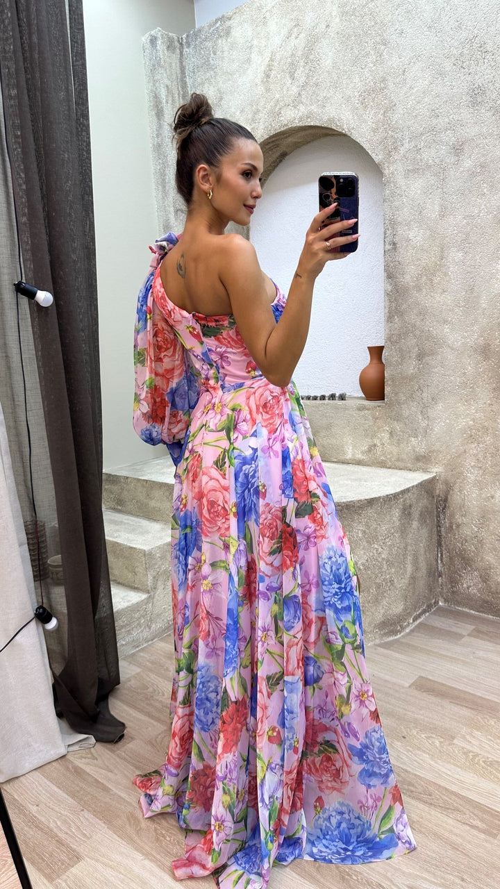 Martha Floral One-Shoulder Summer Maxi Dress Foto 4