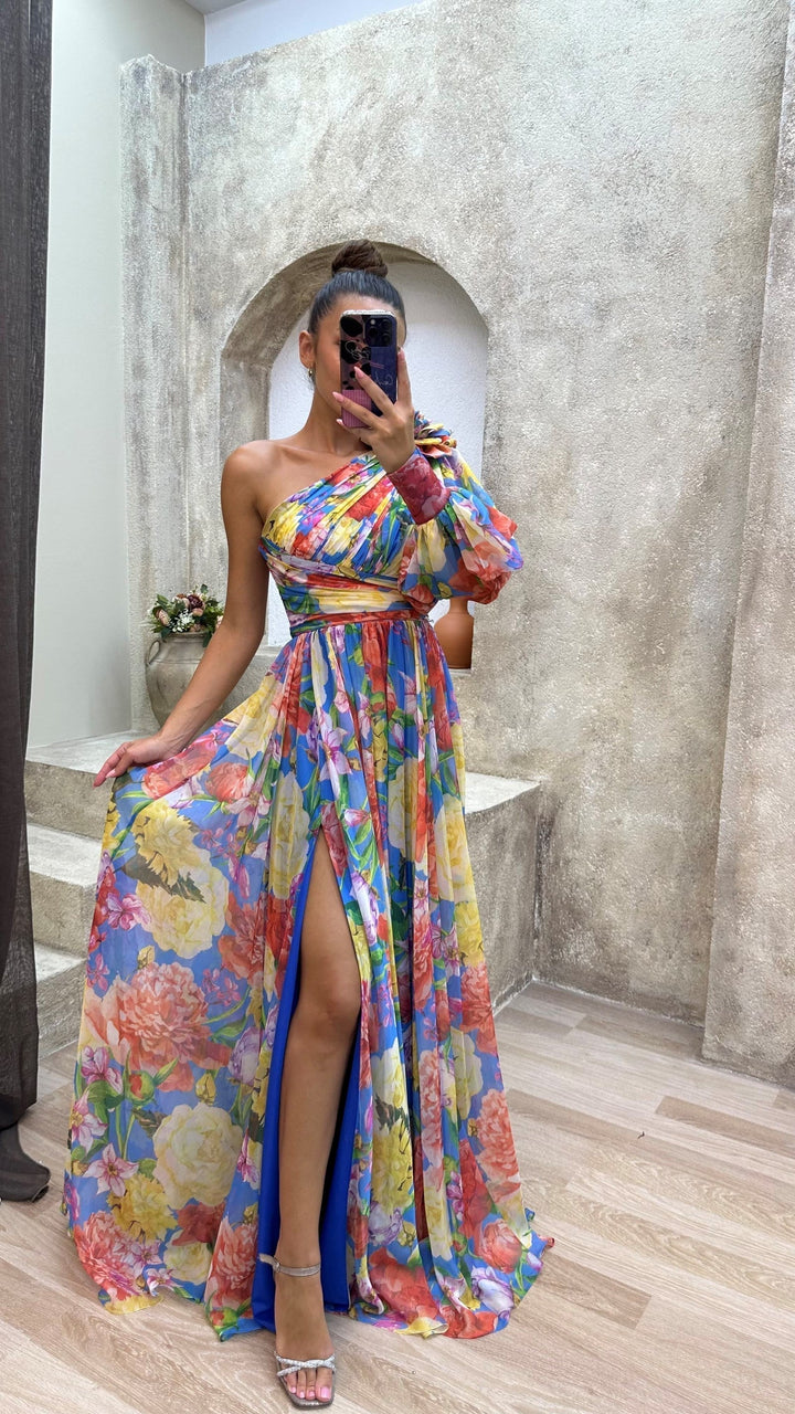 Martha Floral One-Shoulder Summer Maxi Dress Foto 5