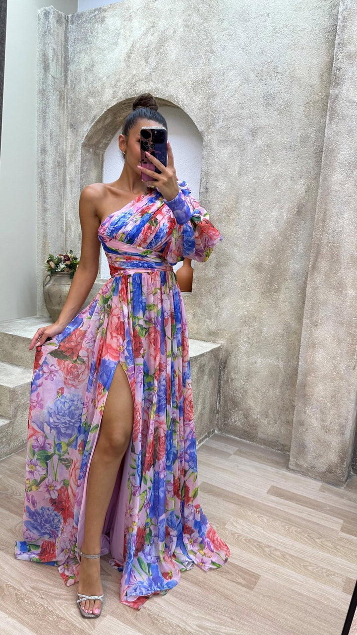 Martha Floral One-Shoulder Summer Maxi Dress Foto 7