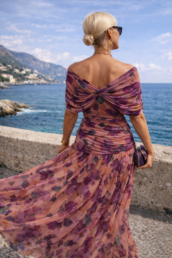 Maxikleid für Feste mit V-Ausschnitt Beach (9)