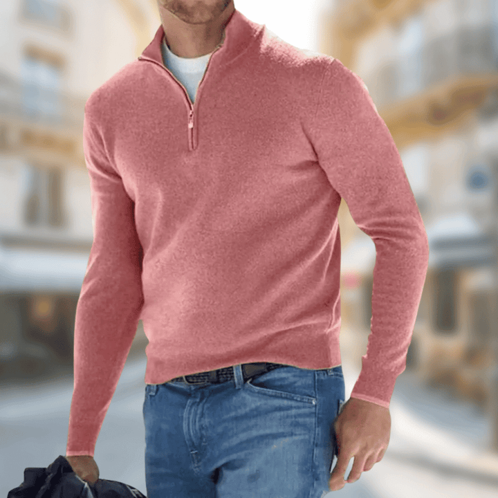 Men's Breathable Pullover for Autumn Layering in Red