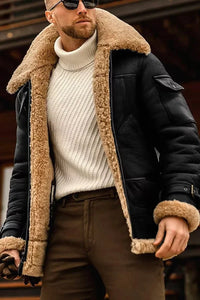 Arthur | Men's Camel Faux-Fur Autumn Jacket