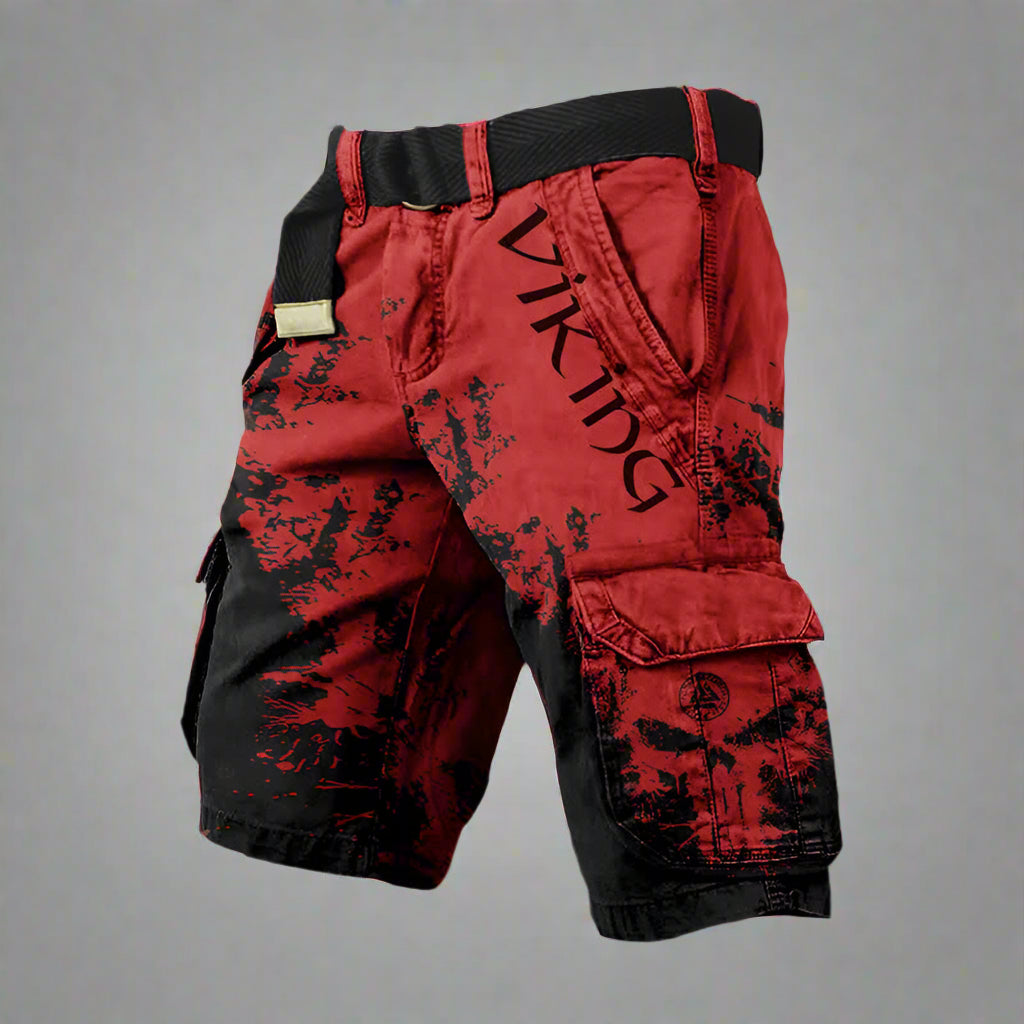 Men's Cargo Pants with Deep Pockets in Red