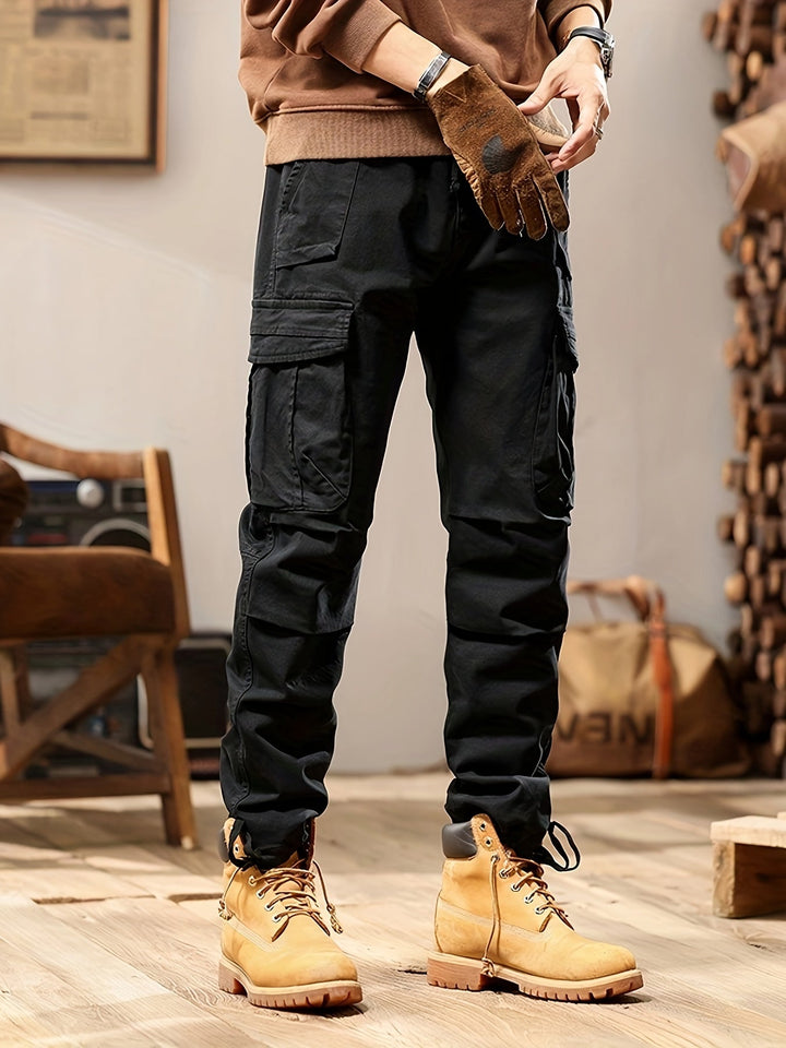 Men's Cargo Trousers for Everyday Versatility in Black