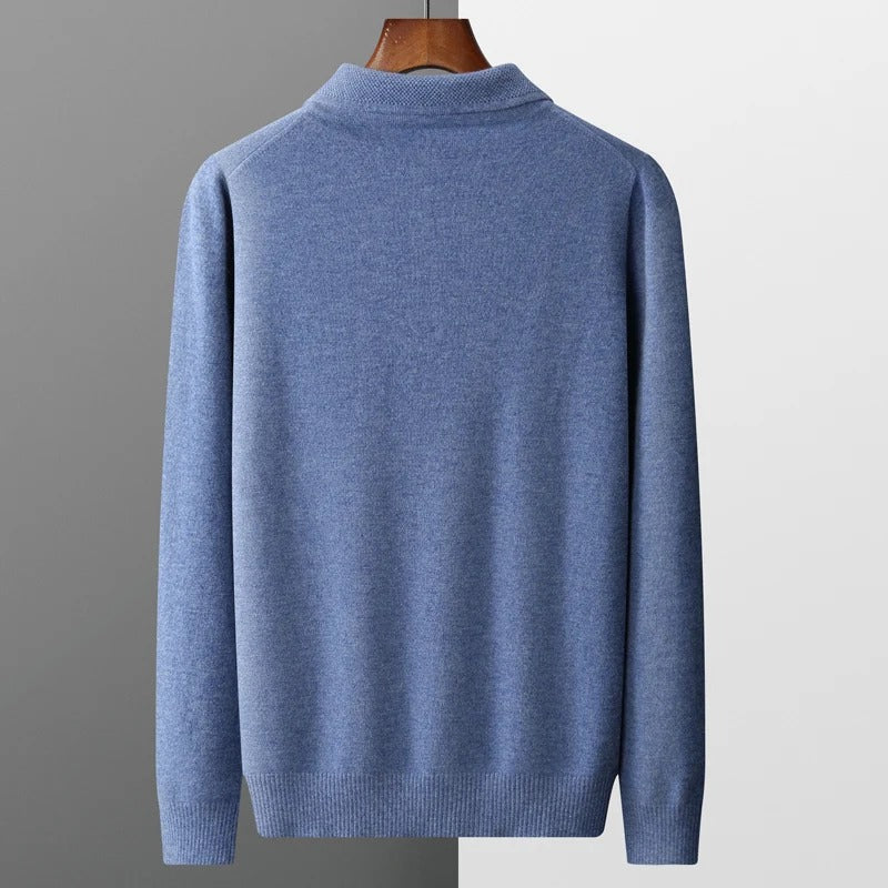 Men's Cashmere Polo Business Pullover (11)