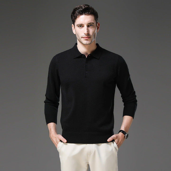 Men's Cashmere Polo Business Pullover (8)