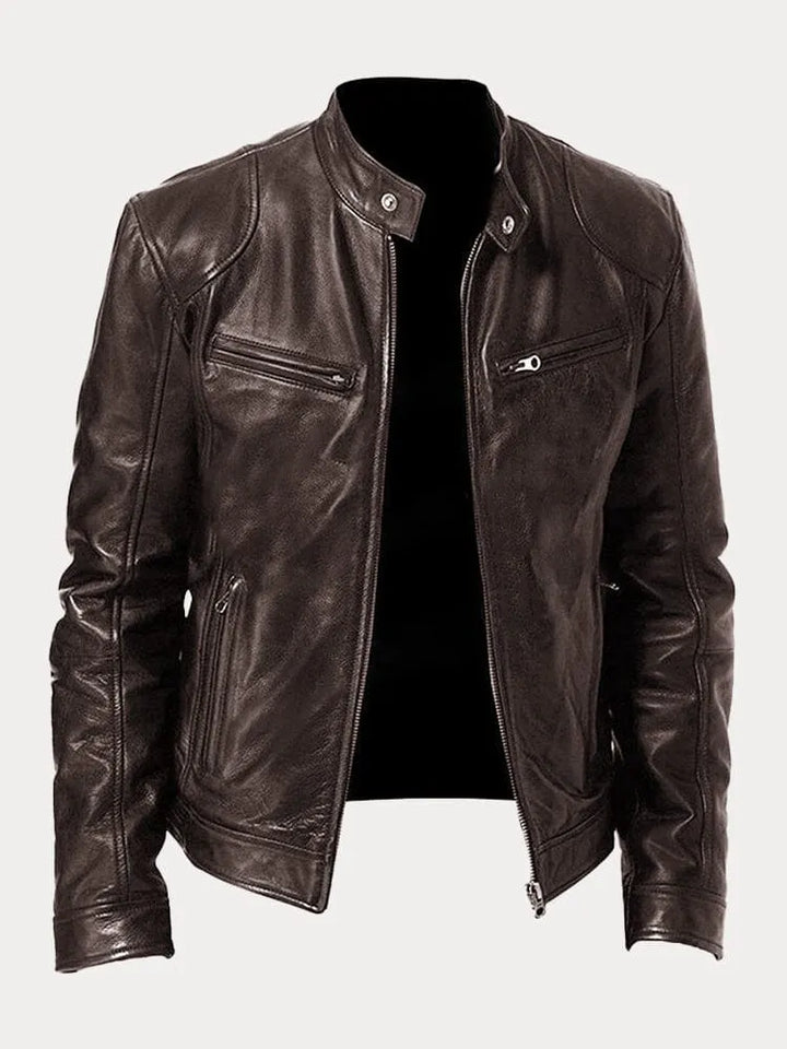 Men's Casual Bold Slim-Fit Tailored Jacket in Brown