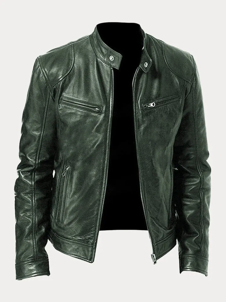 Men's Casual Bold Slim-Fit Tailored Jacket in Militärgrün