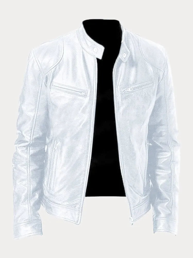 Men's Casual Bold Slim-Fit Tailored Jacket in White