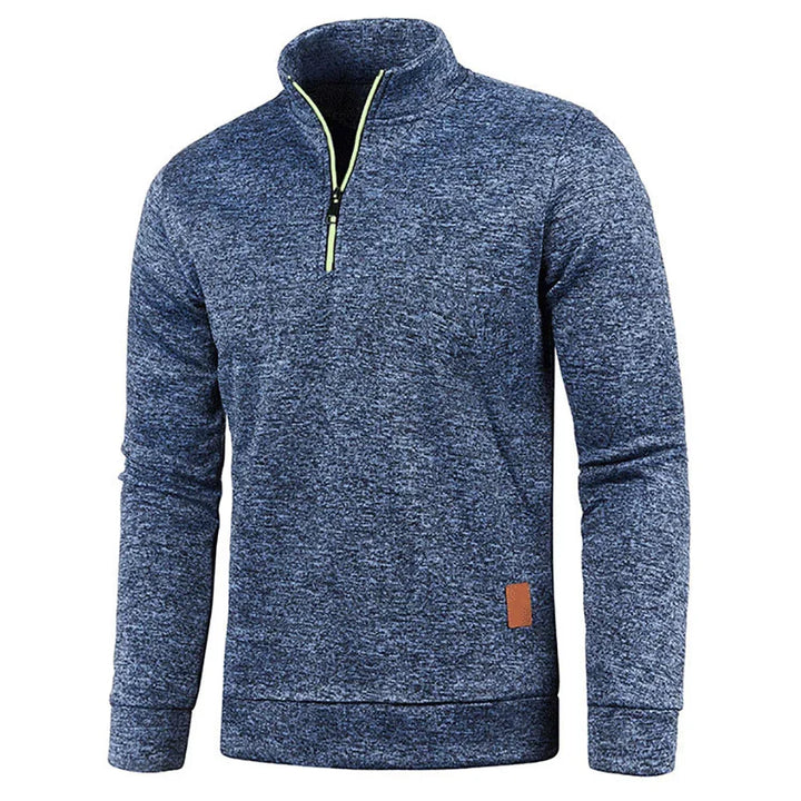 Men's Casual Long Sleeve Turtleneck Pullover in Navy
