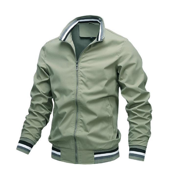 Men's Casual Zip Jacket for Everyday Wear in Green
