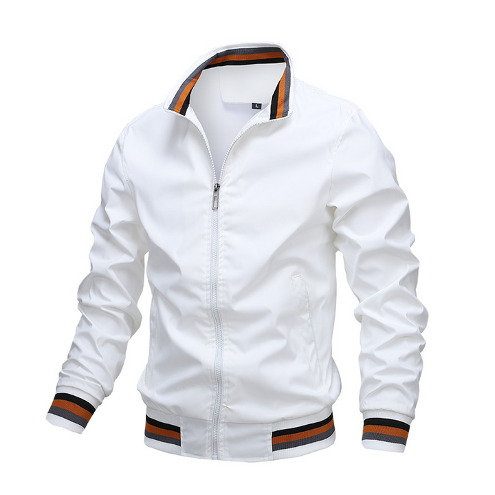Men's Casual Zip Jacket for Everyday Wear in White