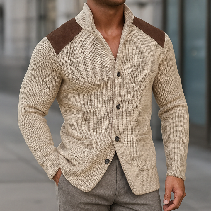 Men's Christmas Sweater for Autumn Layering in Cream
