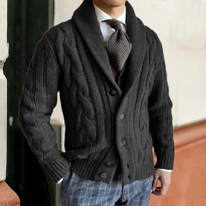 Men's Christmas Sweater in Wool in Black