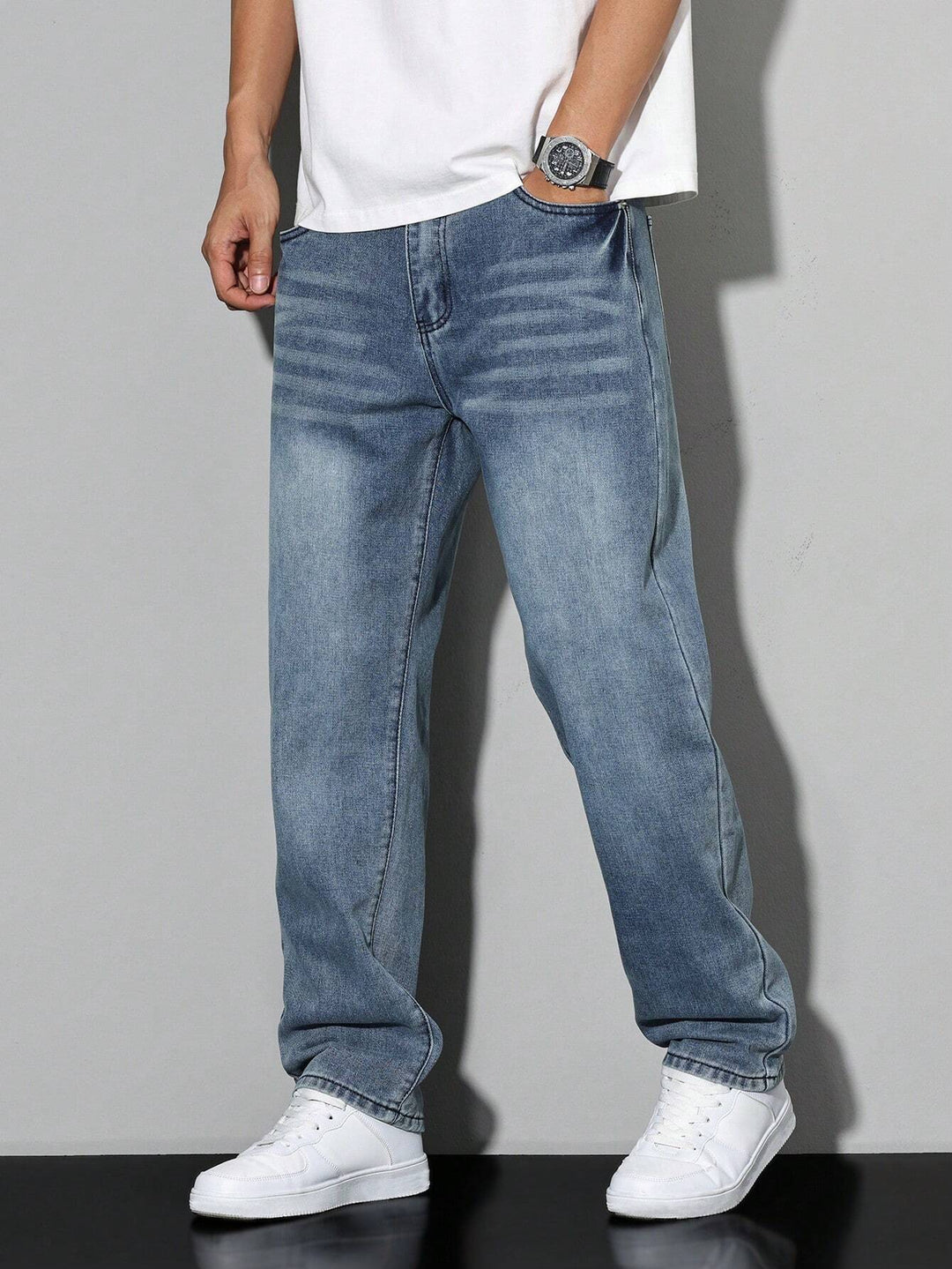 Men's Classic Baggy Denim Jeans (17)