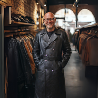 Arthur | Men's Classic Leather Trench Coat
