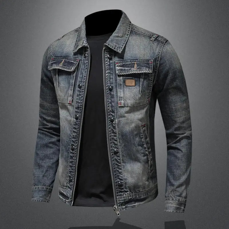 Men's Classic Retro Denim Coats (3)