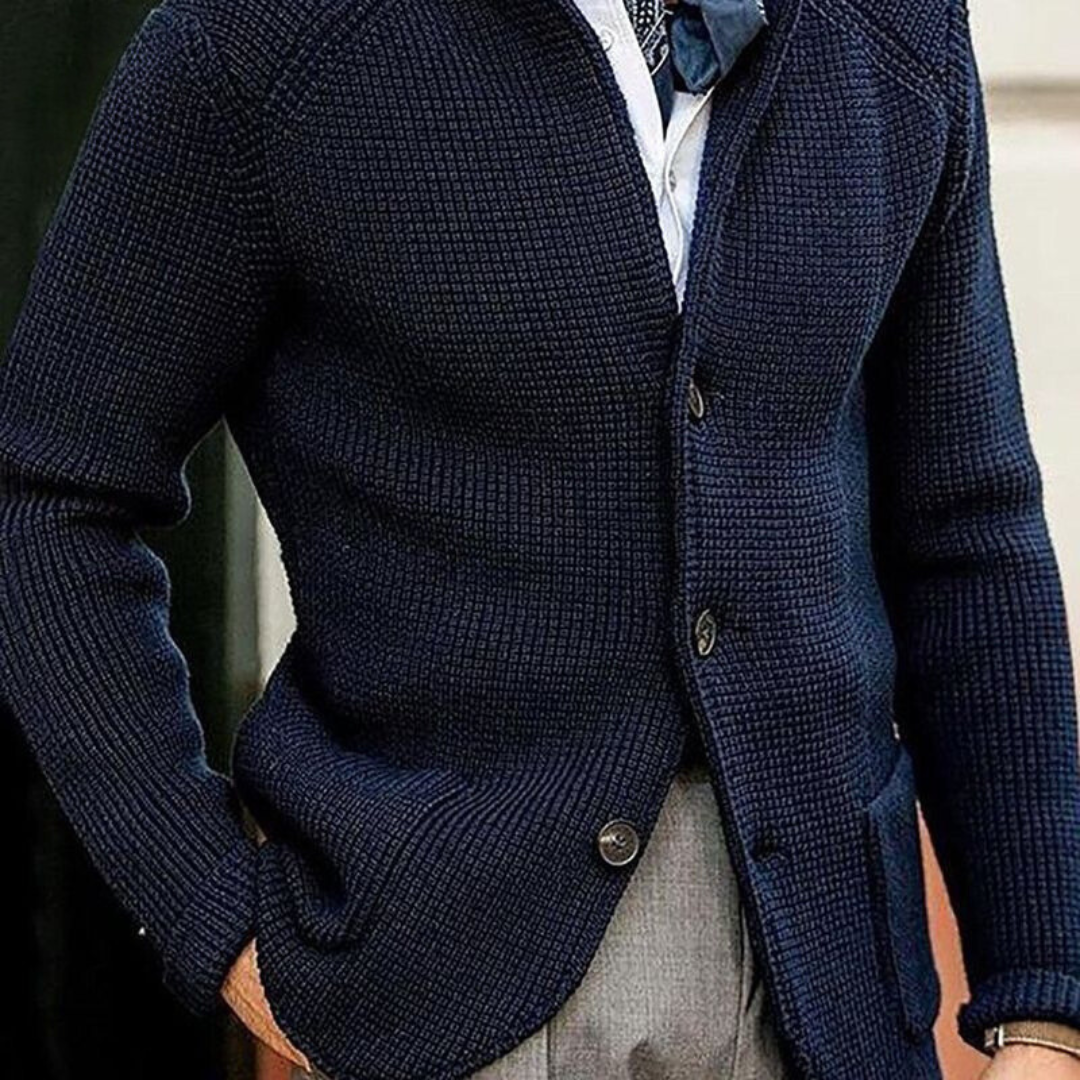 Men's Classic Trench Coat for Casual Wear in Blue