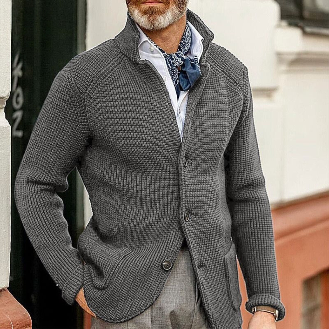 Men's Classic Trench Coat for Casual Wear in Grey