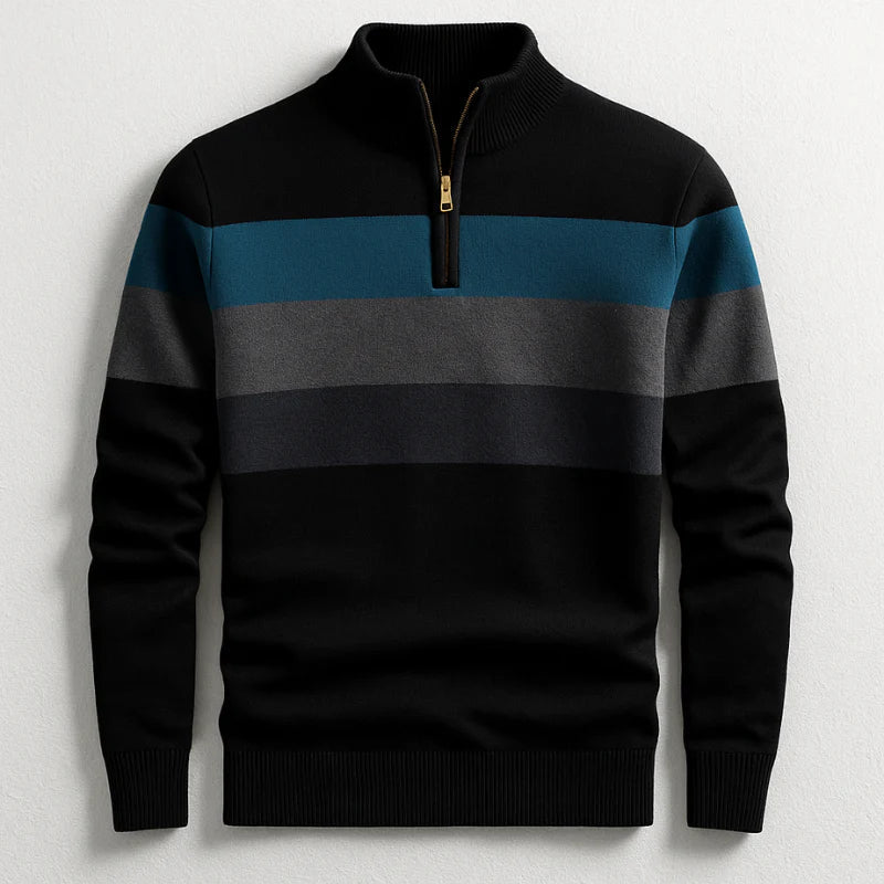 Men's Cotton Pullover Relaxed Fit in Black