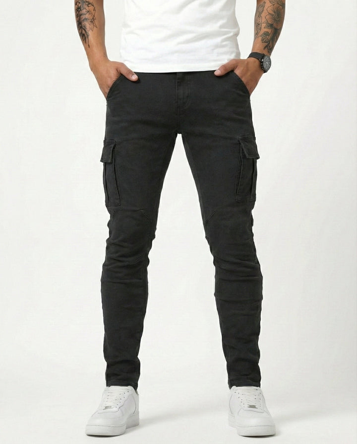 Men's Elastic Slim Fit Cargo Trousers (13)
