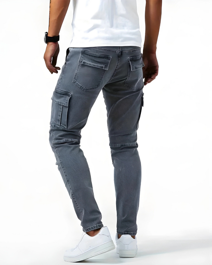 Men's Elastic Slim Fit Cargo Trousers (9)