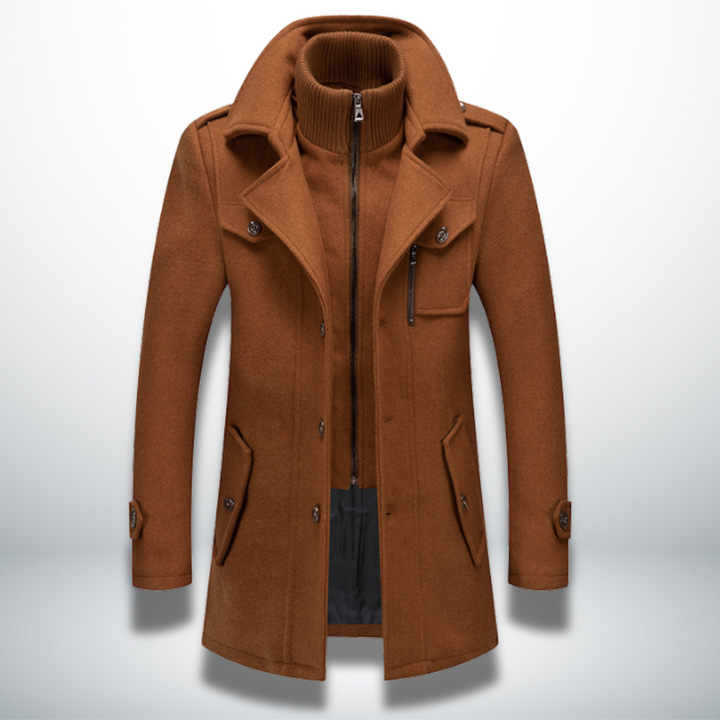 Men's Elegant Casual Jacket for Autumn in Brown