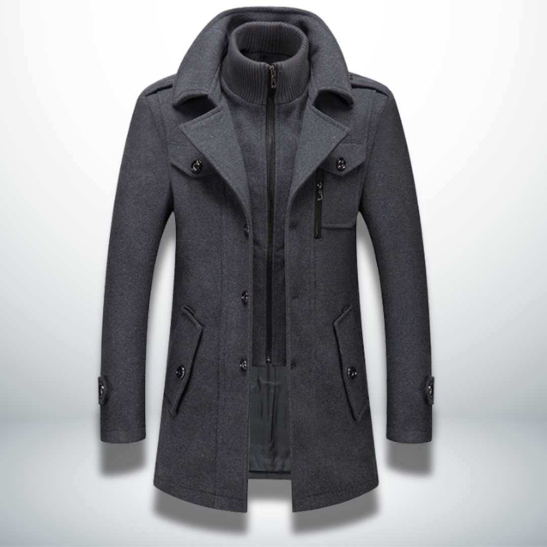 Men's Elegant Casual Jacket for Autumn in Grey