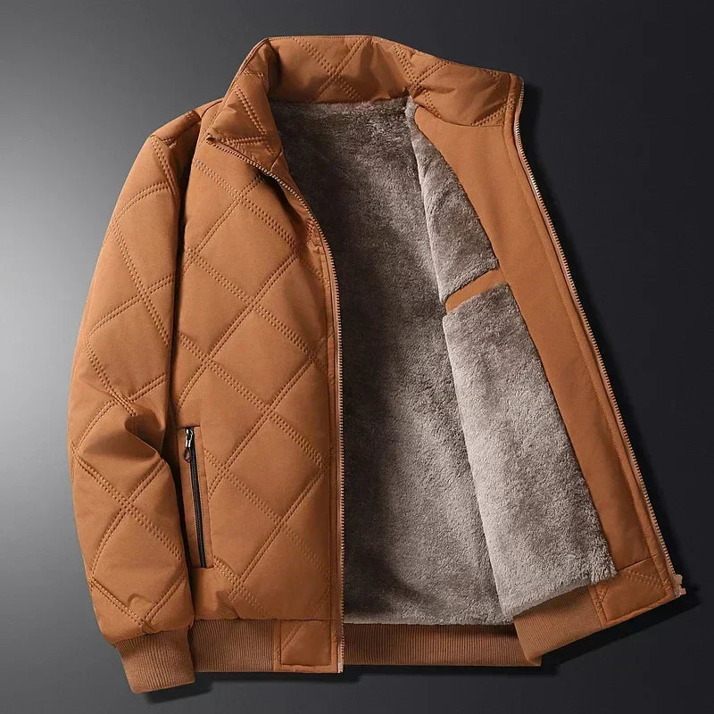 Men's Elegant Lightweight Coat for Autumn in Brown