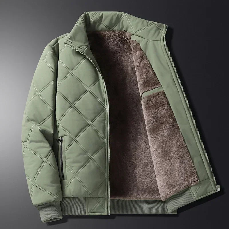 Men's Elegant Lightweight Coat for Autumn in Green
