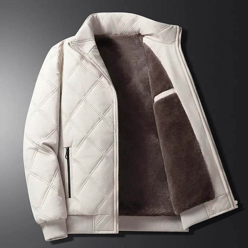 Men's Elegant Lightweight Coat for Autumn in White