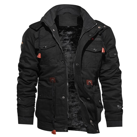 Men's Elegant Tailored Coat for Autumn in Black