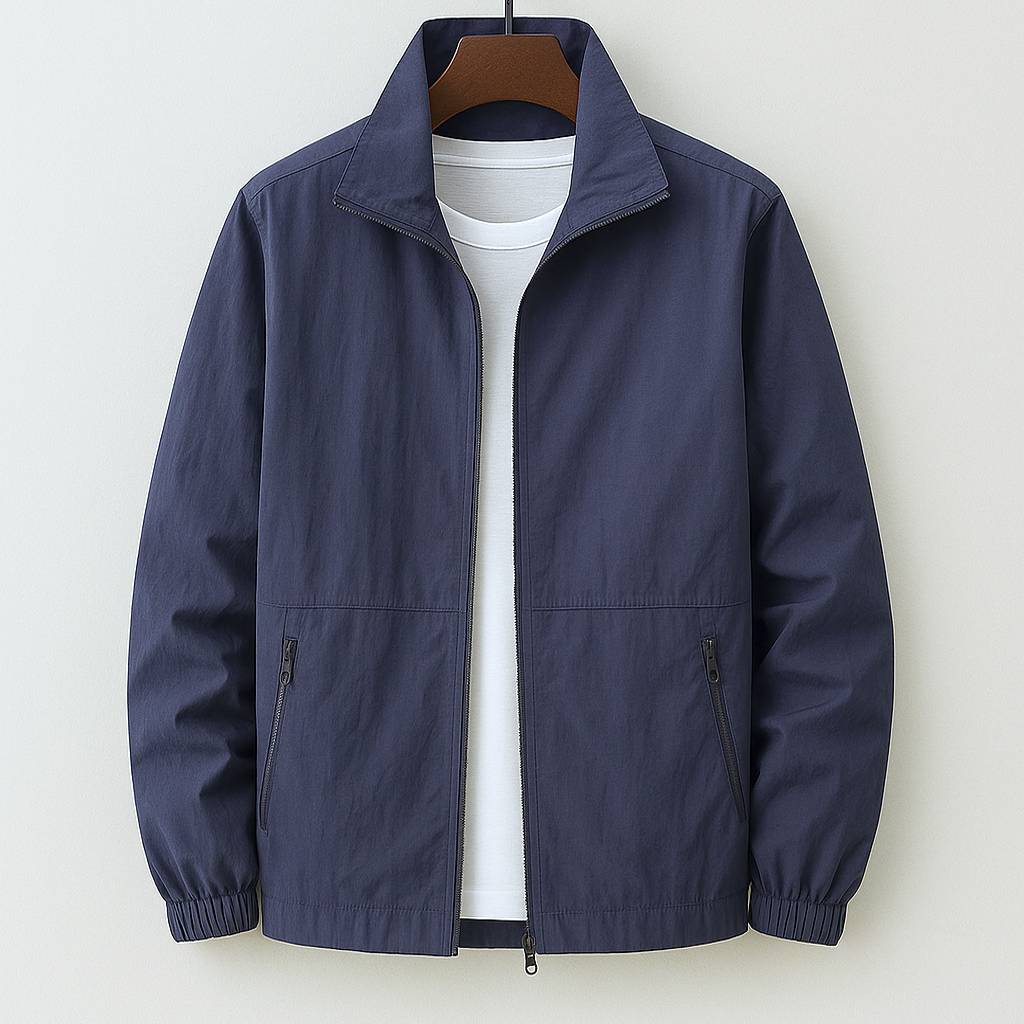 Men's Elegant Tailored Lightweight Jacket in Blue