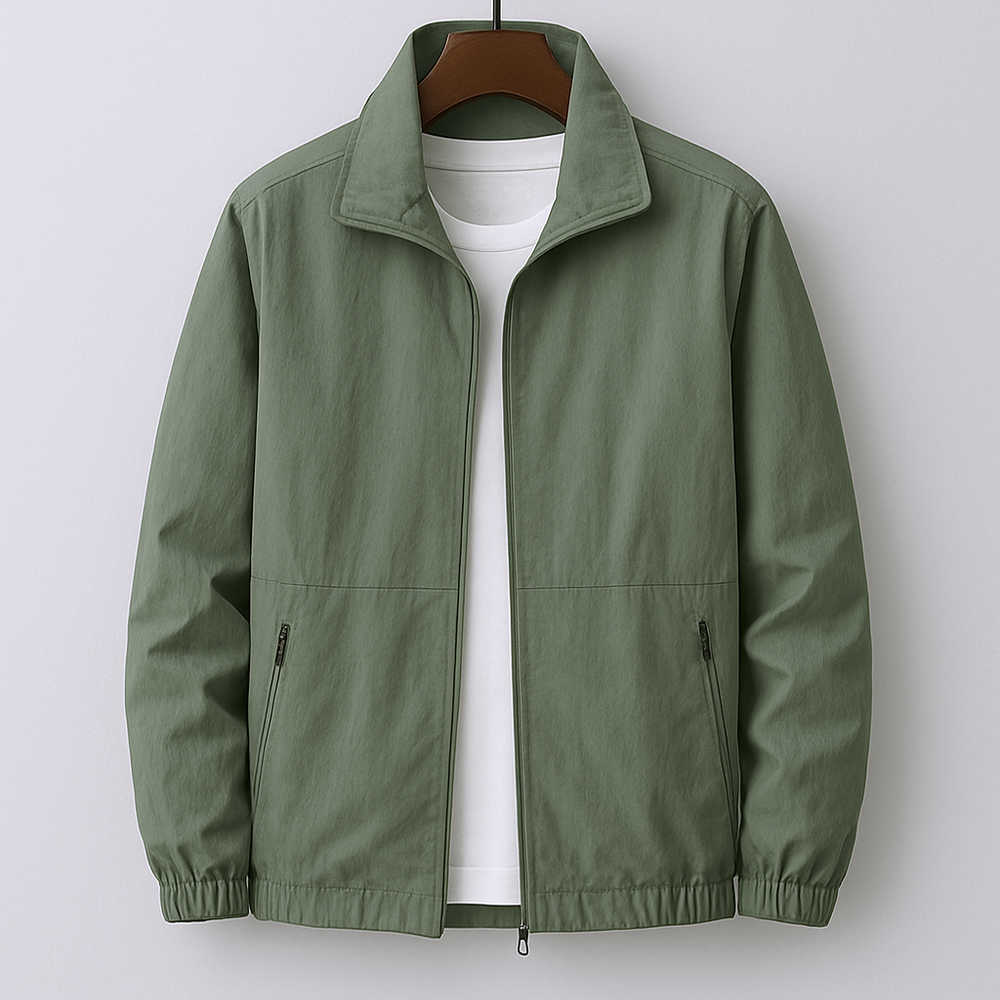 Men's Elegant Tailored Lightweight Jacket in Green
