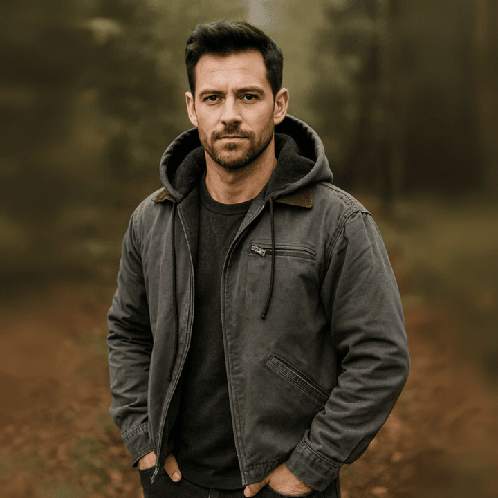 Men's Hooded Leather Jacket for Autumn (6)