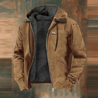 Sebastian | Men's Hooded Leather Jacket for Autumn