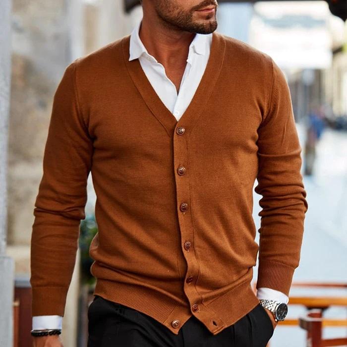 Men's Jumper for Comfortable Polished Everyday Wear in Brown