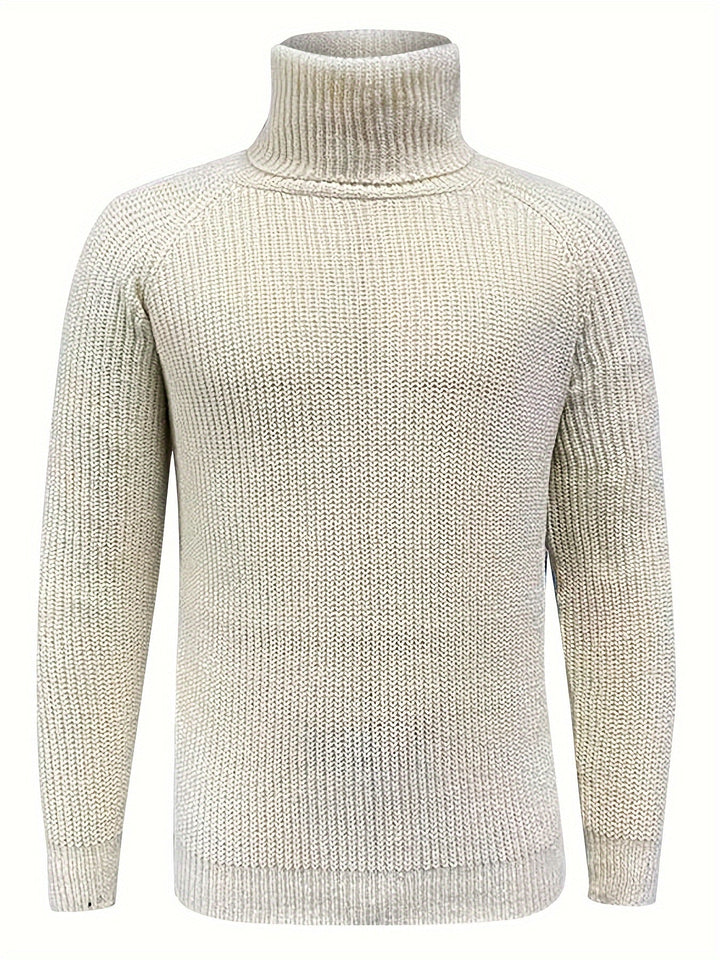 Mens Jumper Roll Neck Knit for Autumn (5)