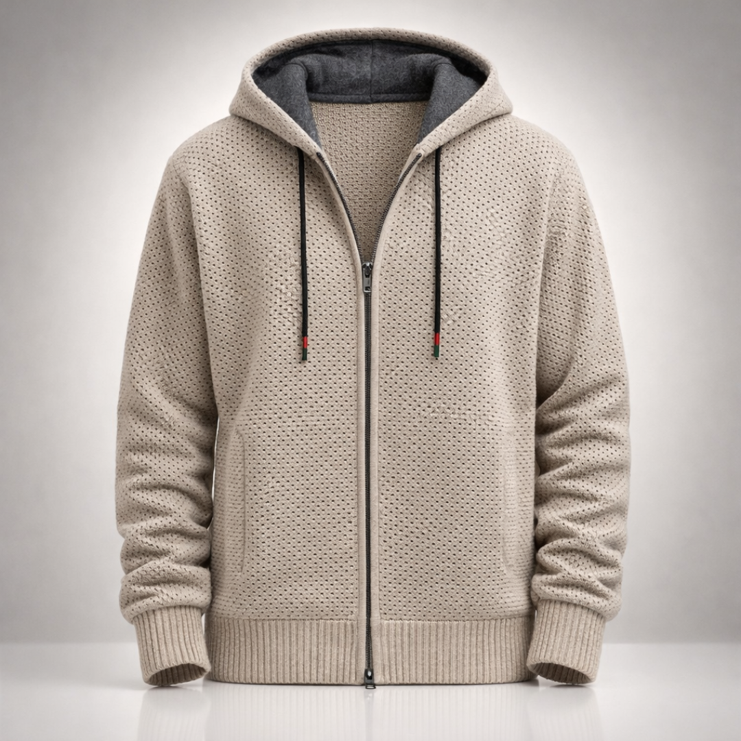 Men's Jumper with Full-Zip Hood for Autumn (5)