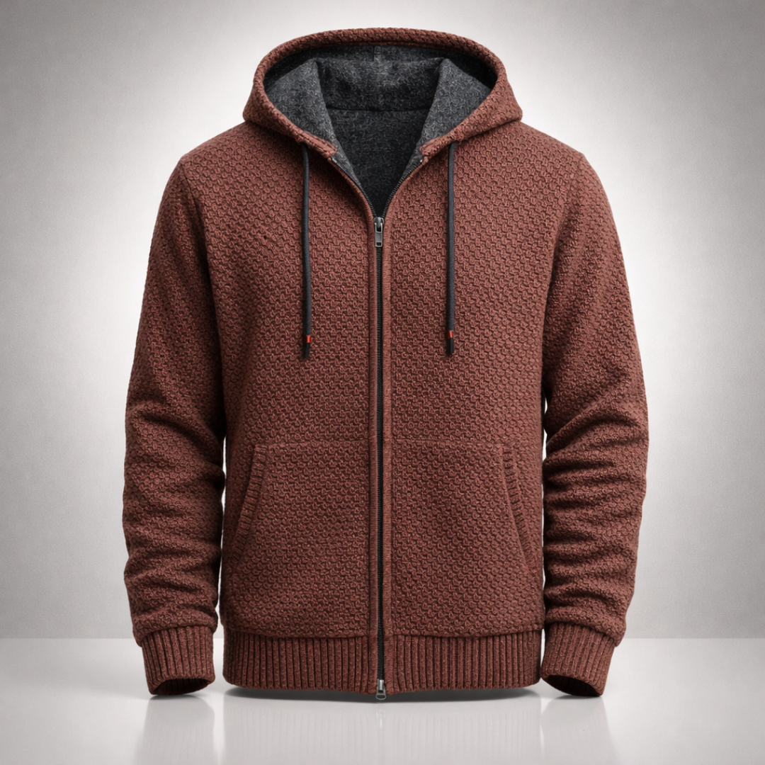Men's Jumper with Full-Zip Hood for Autumn (6)